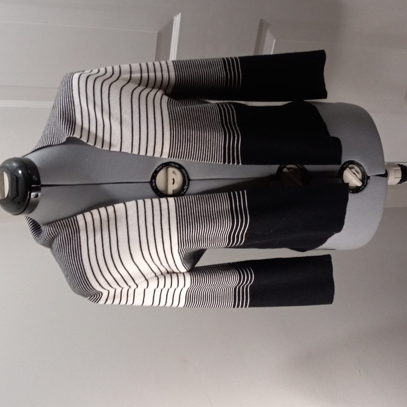 Liz Claiborne Sz S Striped Cardigan - Picture 3 of 5